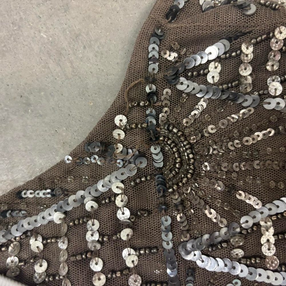 Y2k Walter Baker Sequin Beaded Sparkly Mesh Tank … - image 7